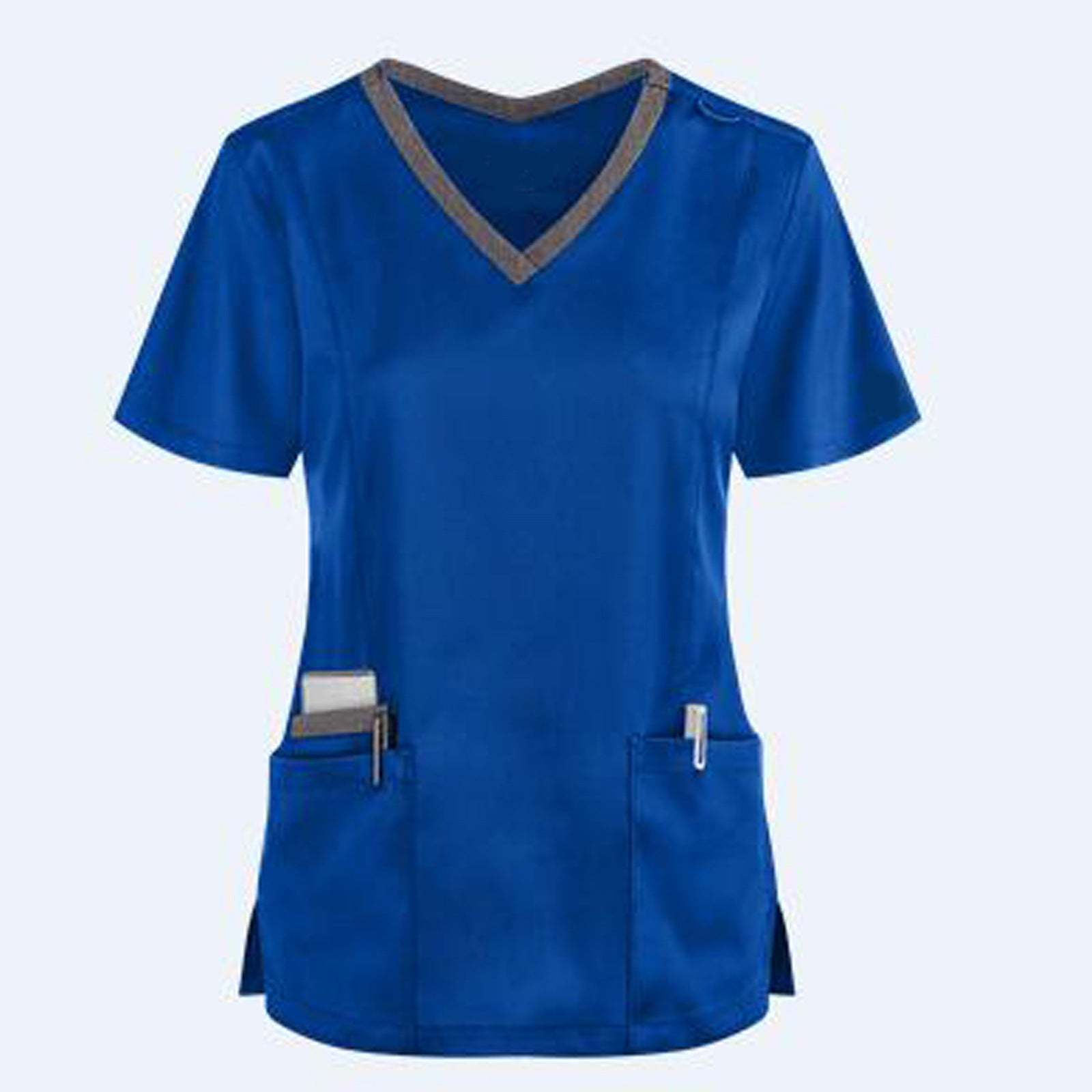 V-neck Tooling Short-sleeved Slit Nurse Outfit Women - Supreme scrub Boutique