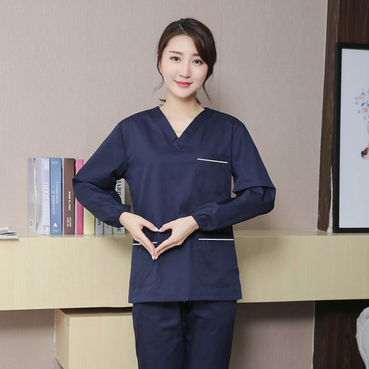 Doctor Nurse Overalls Long Sleeve Suit - Supreme scrub Boutique