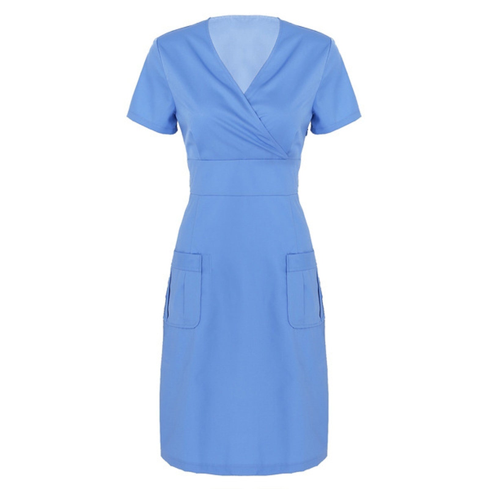 Women's Short-sleeved V-neck Nurses' Uniform Nurse Dress - Supreme scrub Boutique