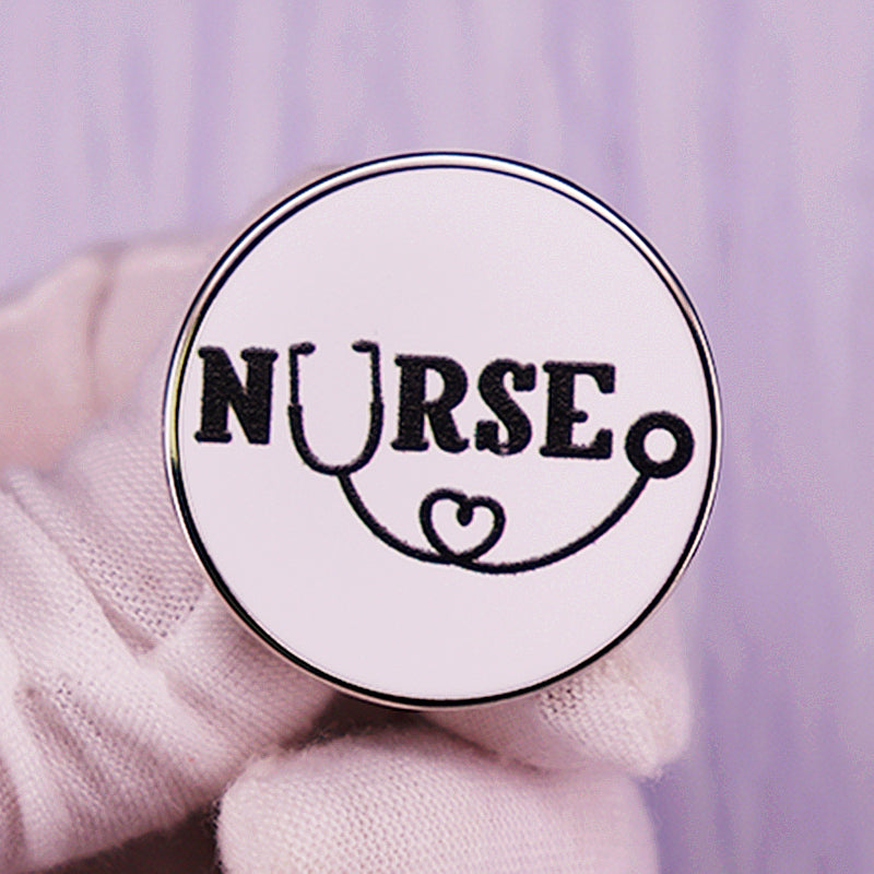 Nurse And Stethoscope Brooch Funny Doctor Nurse - Supreme scrub Boutique